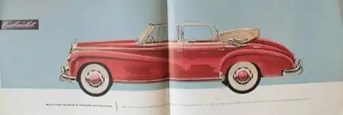 Mercedes-Benz 300 Modellprogramm 1952 Automobilprospekt (8826)