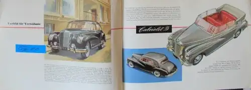 Mercedes-Benz 300 Modellprogramm 1952 Automobilprospekt (8826)