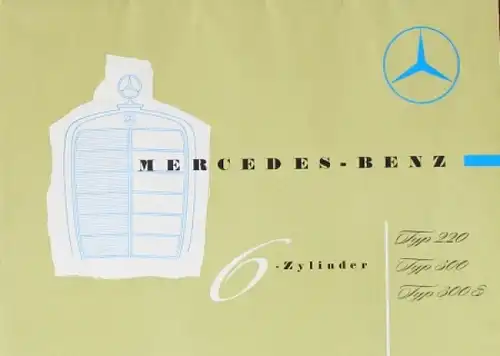 Mercedes-Benz 6 Zylinder Modellprogramm 1954 Automobilprospekt (8829)