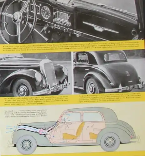 Mercedes-Benz 220 Modellprogramm 1951 Gotschke Automobilprospekt (8832)