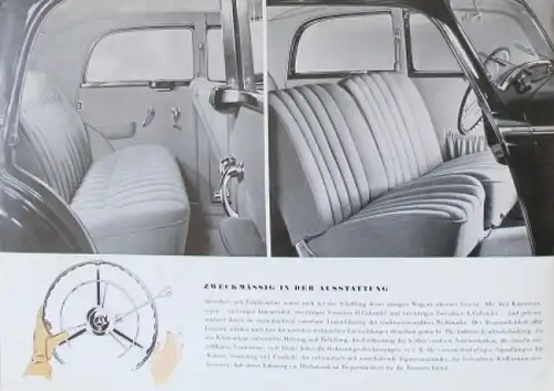 Mercedes-Benz 220 Modellprogramm 1951 Gotschke Automobilprospekt (8832)