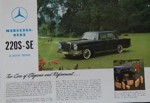 Mercedes-Benz 220 S/SE Modellprogramm 1962 Automobilprospekt (8838)