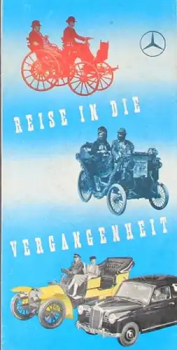 Mercedes-Benz Modellprogramm 1959 "Reise in die Vergangenheit" Automobilprospekt (8843)