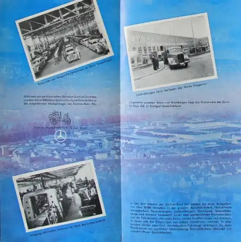 Mercedes-Benz Modellprogramm 1959 "Reise in die Vergangenheit" Automobilprospekt (8843)
