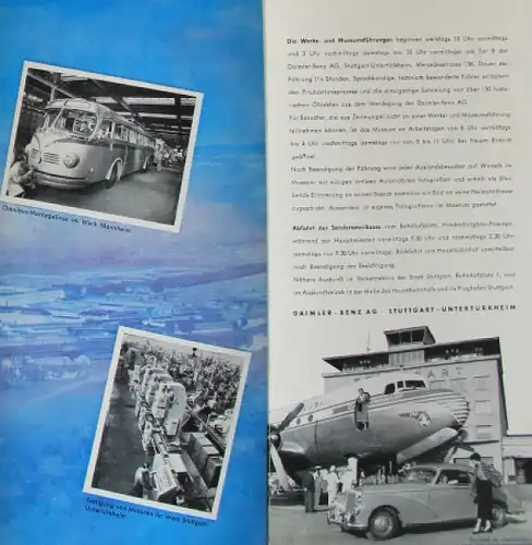 Mercedes-Benz Modellprogramm 1959 "Reise in die Vergangenheit" Automobilprospekt (8843)