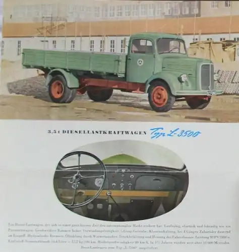 Mercedes-Benz Nutzfahrzeuge Modellprogramm 1951 Lastwagenprospekt (8845)