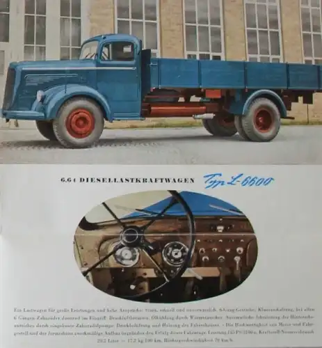 Mercedes-Benz Nutzfahrzeuge Modellprogramm 1951 Lastwagenprospekt (8845)