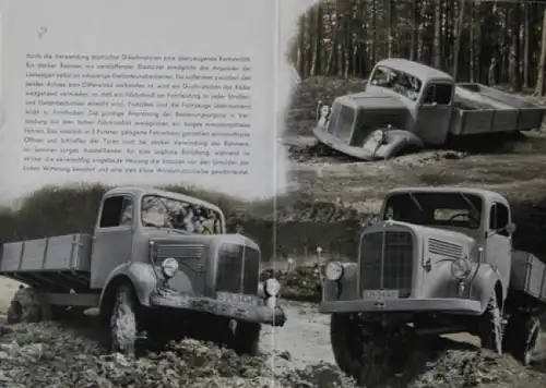 Mercedes-Benz LA 311 Modellprogramm 1951 Lastwagenprospekt (8847)