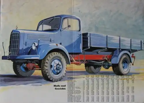Mercedes-Benz LA 311 Modellprogramm 1951 Lastwagenprospekt (8847)