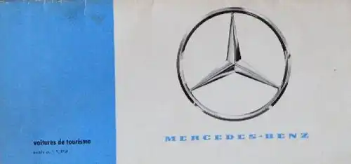 Mercedes-Benz Modellprogramm 1959 Automobilprospekt (8849)