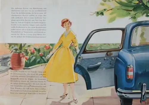 Mercedes-Benz 180 Modellprogramm 1957 Automobilprospekt (8851)