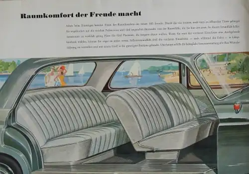 Mercedes-Benz 180 Modellprogramm 1957 Automobilprospekt (8851)