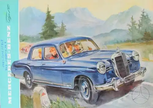 Mercedes-Benz 180 Modellprogramm 1955 Liska Automobilprospekt (8853)