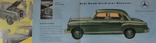 Mercedes-Benz 180 Modellprogramm 1955 Liska Automobilprospekt (8853)