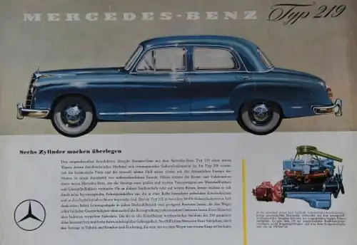 Mercedes-Benz 219 Modellprogramm 1960 Automobilprospekt (8862)