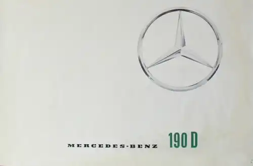 Mercedes-Benz 190 D Modellprogramm 1965 Automobilprospekt (8863)