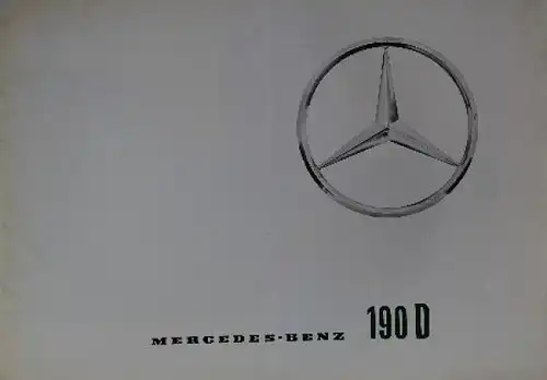 Mercedes-Benz 190 D Modellprogramm 1965 Automobilprospekt (8864)