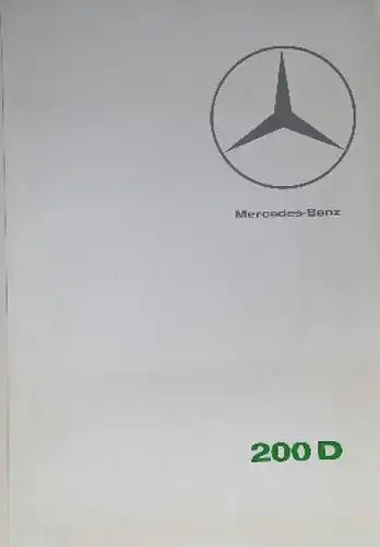 Mercedes-Benz 200 D Modellprogramm 1965 Automobilprospekt (8867)