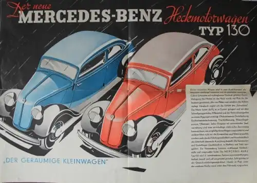 Mercedes-Benz 130 Modellprogramm 1934 "Was ist Typ 130?" Automobilprospekt (8914)