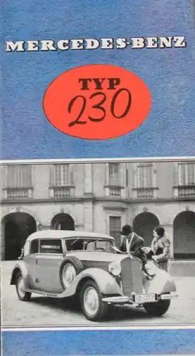 Mercedes-Benz 230 Modellprogramm 1937 Automobilprospekt (8918)