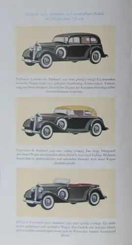 Mercedes-Benz 230 Modellprogramm 1937 Automobilprospekt (8918)