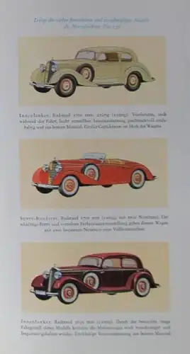 Mercedes-Benz 230 Modellprogramm 1937 Automobilprospekt (8918)