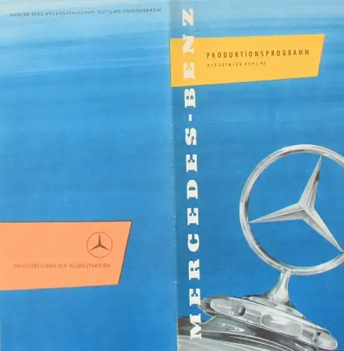 Mercedes-Benz Modellprogramm 1958 Automobilprospekt (8940)