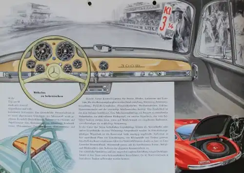 Mercedes-Benz 300 SL Modellprogramm 1955 original Automobilprospekt (8945)