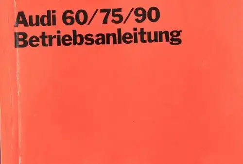 Audi 60/75/90 Betriebsanleitung 1970 (8956)