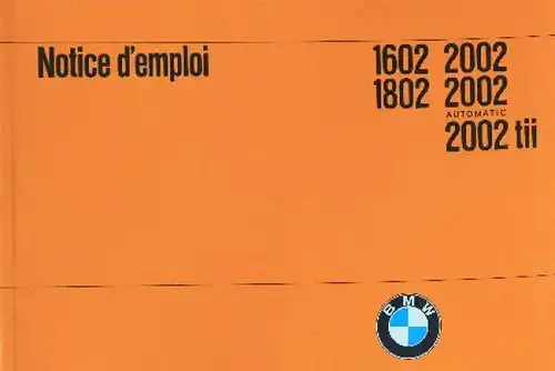BMW 1600 bis 2002 Tii 1972 Betriebsanleitung (8960)