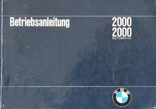 BMW 2000 Automatic 1968 Betriebsanleitung (8970)