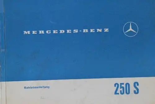 Mercedes-Benz 250 S 1966 Betriebsanleitung (8996)