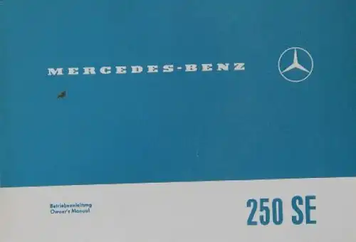 Mercedes-Benz 250 SE 1966 Betriebsanleitung (9001)