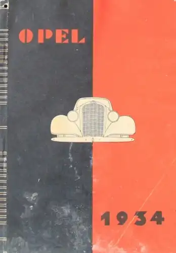 Opel Modellprogramm 1934 Automobilprospekt (9018)