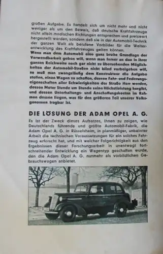 Opel Modellprogramm 1934 Automobilprospekt (9018)