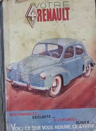 Renault 4 CV "Votre Renault" 1952 Betriebsanleitung (9028)