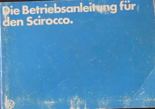 Volkswagen Scirocco 1980 Betriebsanleitung (9030)