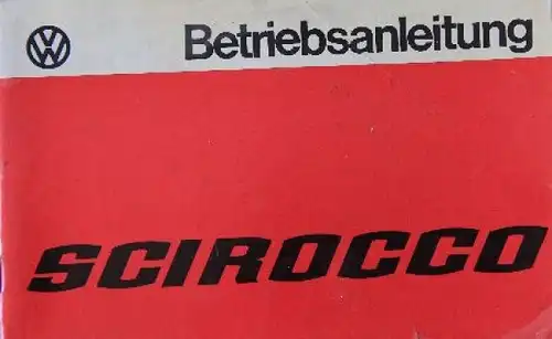 Volkswagen Scirocco 1975 Betriebsanleitung (9041)