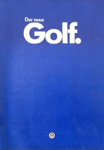 Volkswagen Golf Modellprogramm 1983 Automobilprospekt (9066)