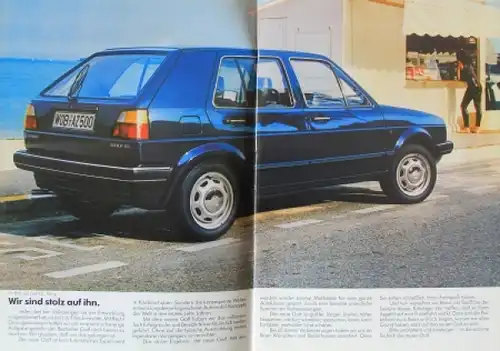 Volkswagen Golf Modellprogramm 1983 Automobilprospekt (9066)