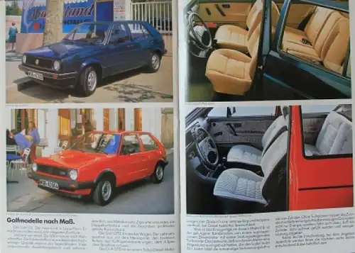 Volkswagen Golf Modellprogramm 1983 Automobilprospekt (9066)