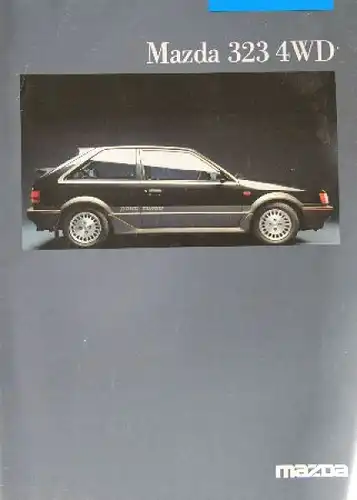Mazda 323 4 WD Allradantrieb Modellprogramm 1987 Automobilprospekt (9067)