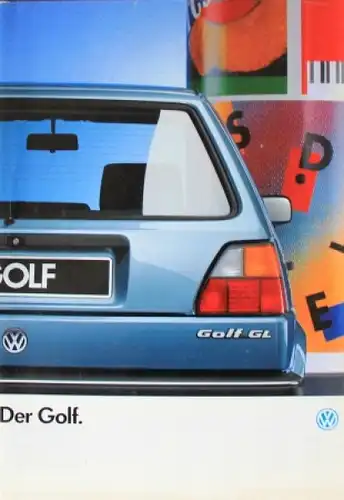 Volkswagen Golf Modellprogramm 1987 Automobilprospekt (9072)