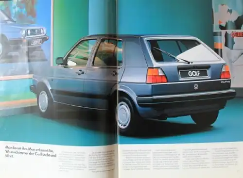 Volkswagen Golf Modellprogramm 1987 Automobilprospekt (9072)