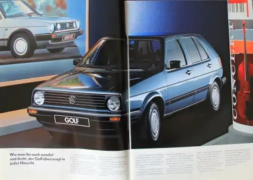 Volkswagen Golf Modellprogramm 1987 Automobilprospekt (9072)