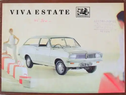 Vauxhall Viva Estate Modellprogramm 1969 Automobilprospekt (9073)