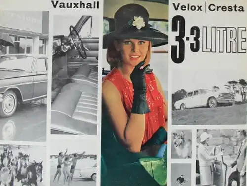 Vauxhall Velox Cresta 3,3 Liter Modellprogramm 1964 Automobilprospekt (9075)