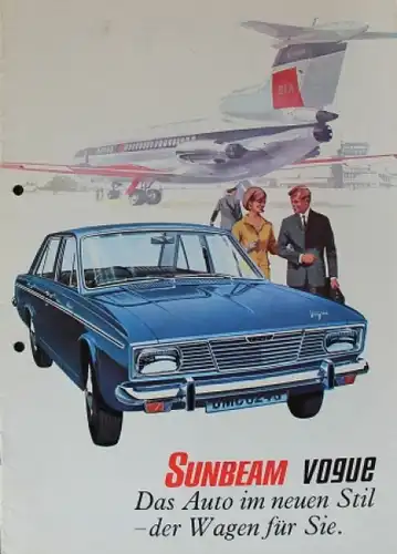 Sunbeam Vogue Modellprogramm 1969 Automobilprospekt (9079)