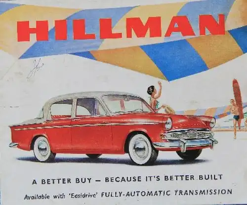 Hillman Minx Modellprogramm 1959 Automobilprospekt (9080)