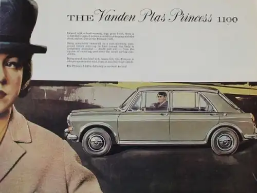 Austin Vanden Plas 1100 Princess Modellprogramm 1963 Automobilprospekt (9085)